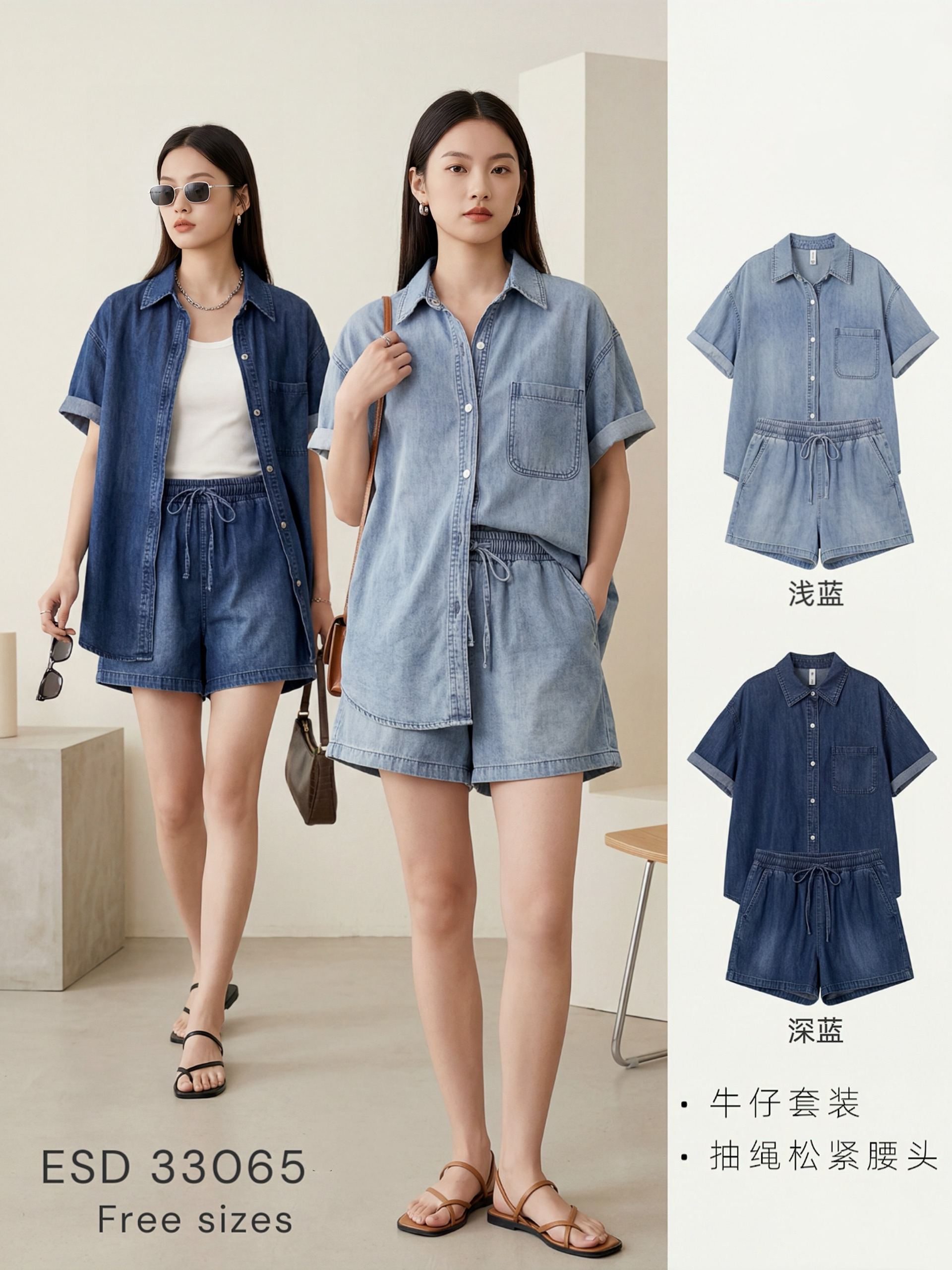33065 CASUAL DENIM SET 
