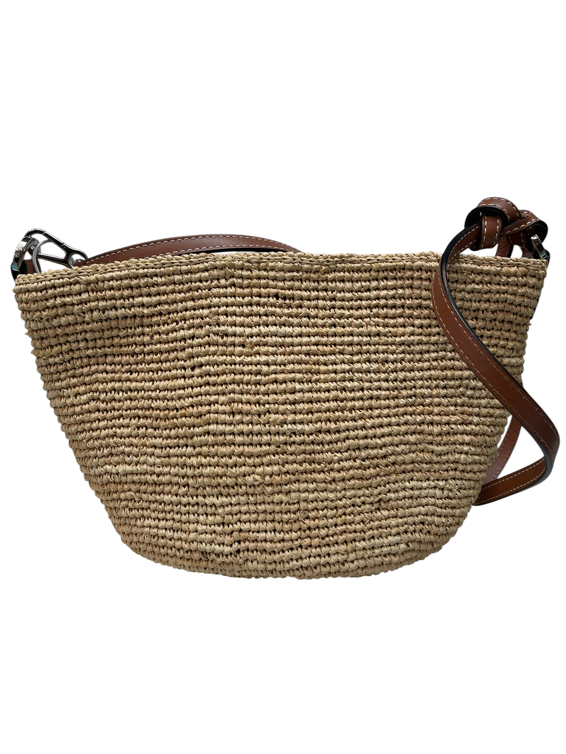 Pre-Owned LOEWE Paula's Ibiza Slit Raffia And Leather Tote Bag / Product Code: 26050221