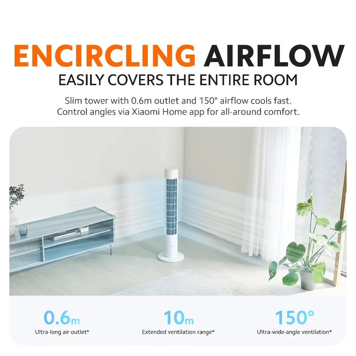 Xiaomi Smart Tower Fan 2 DC Motor 150° (BHR8846EU)