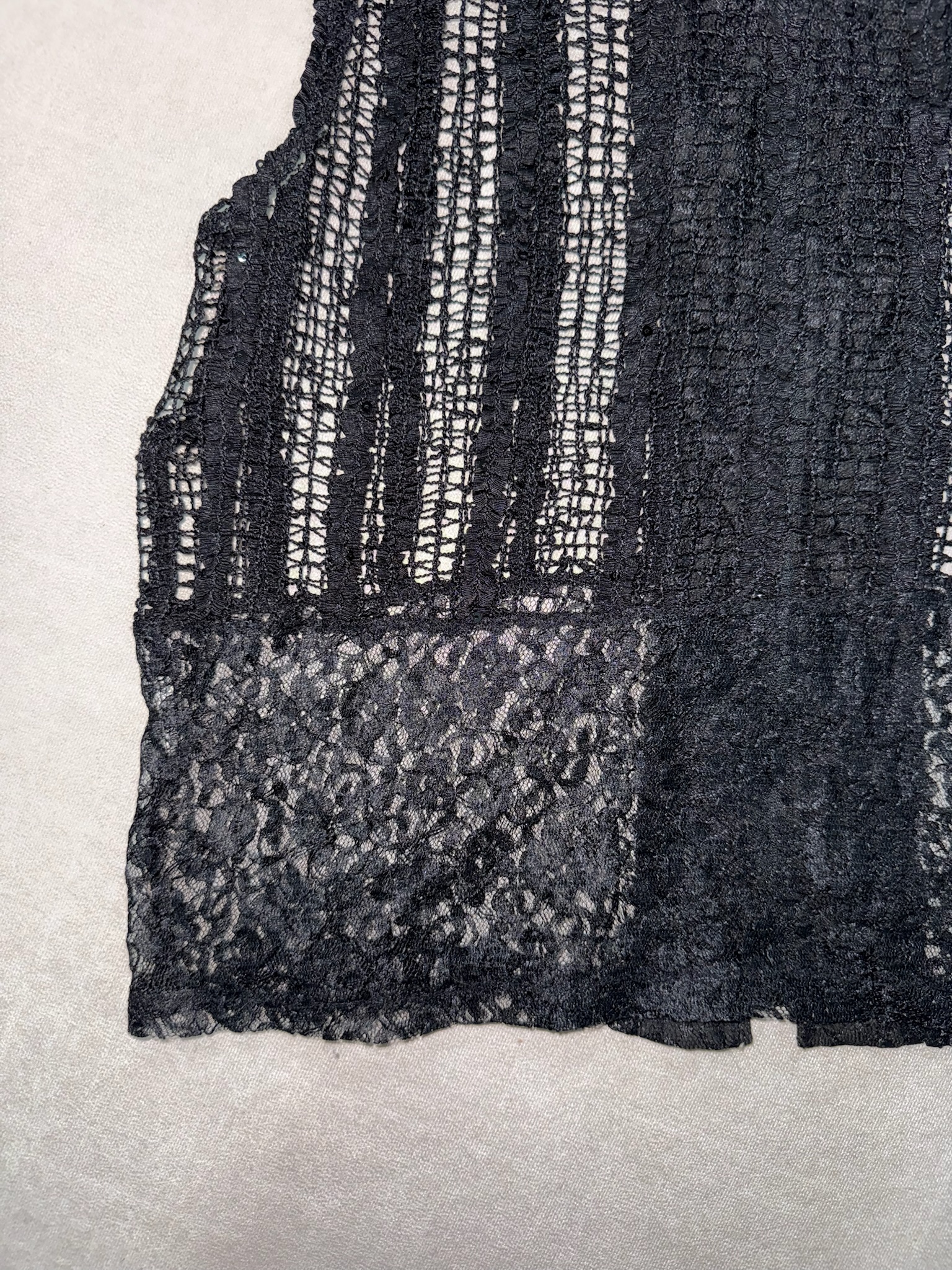 Vintage Lace Sheer Striped Outer