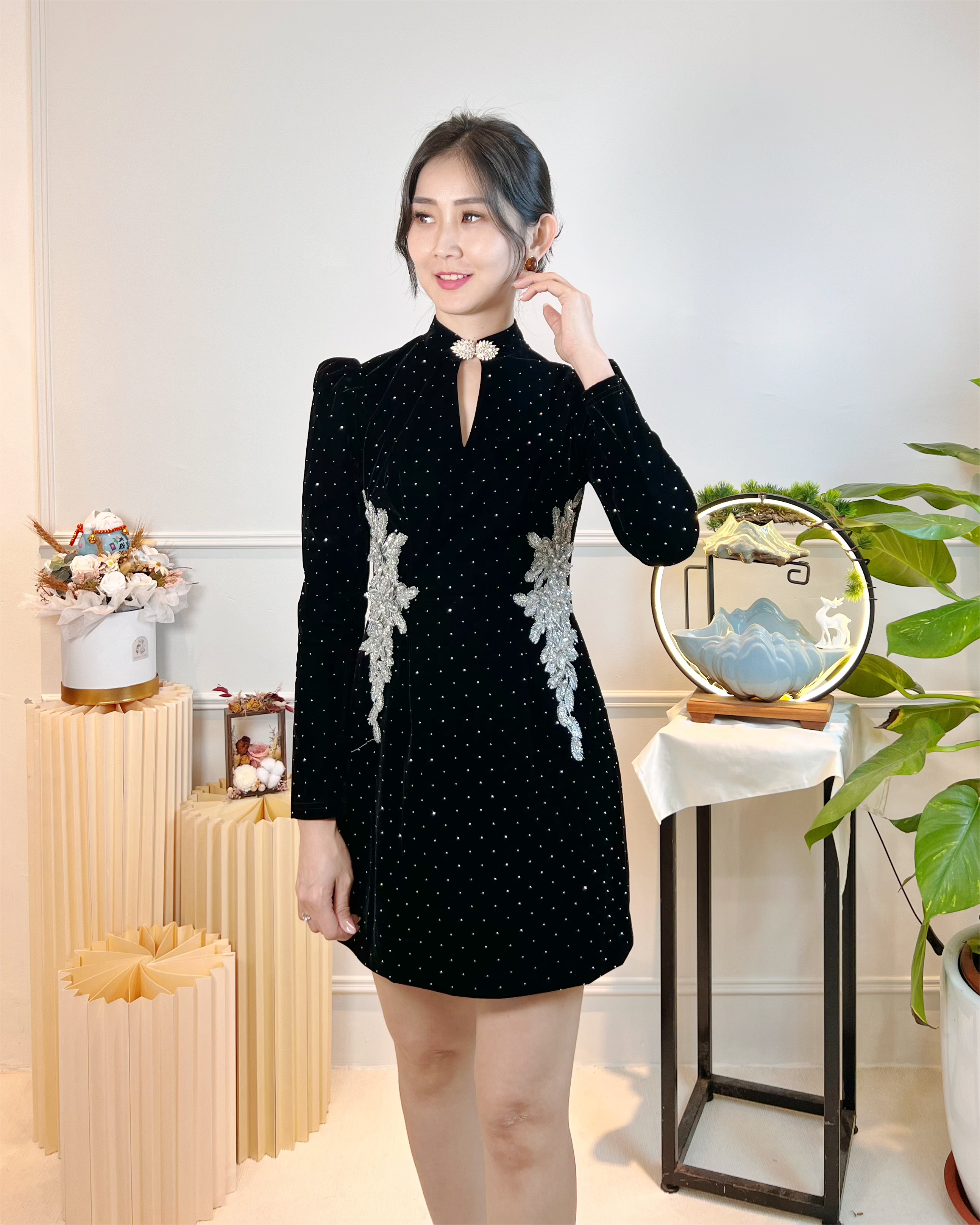 5091 Celeste Crystal Mini Dress