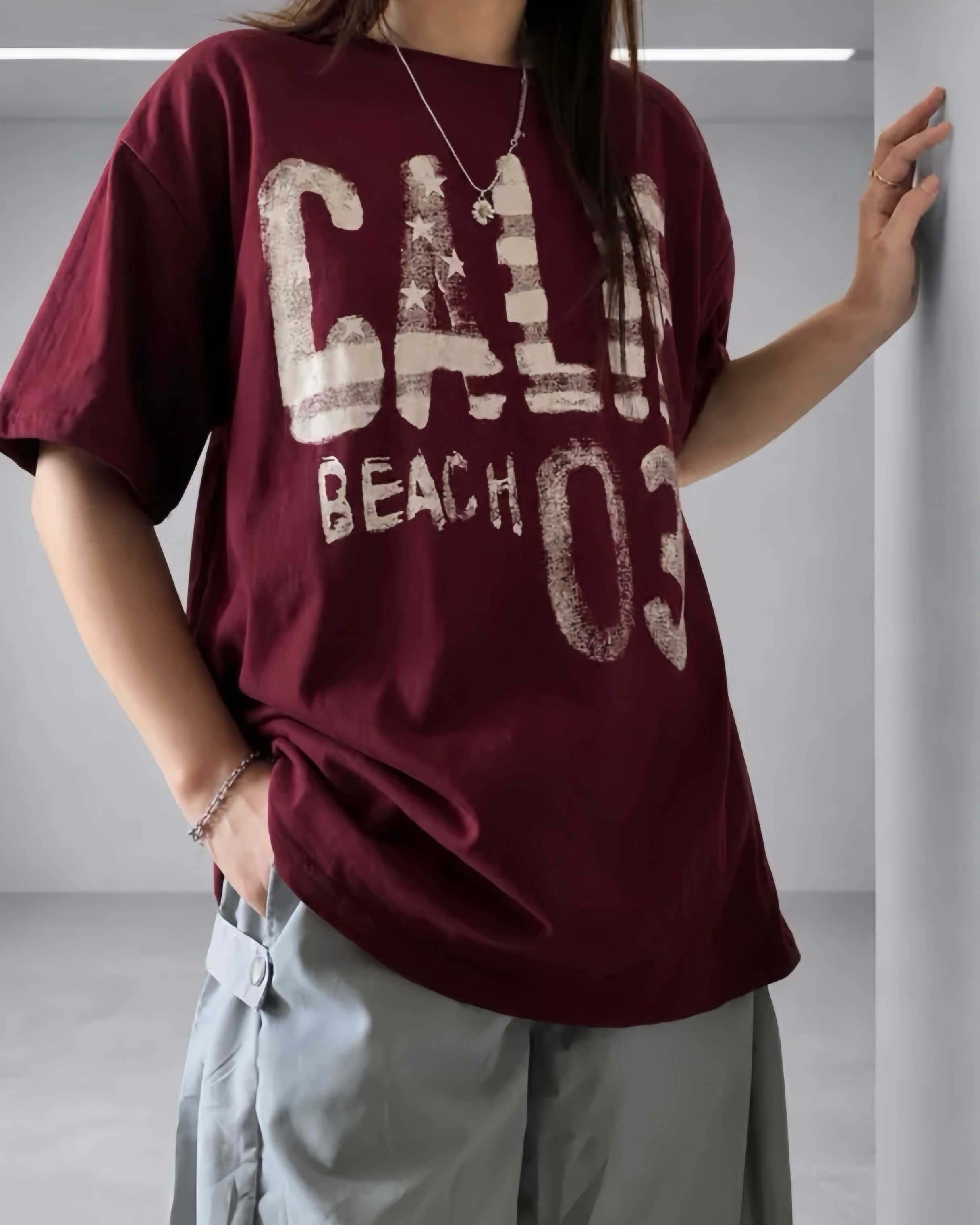 Vintage Wash Graphic Oversized Tee⁠