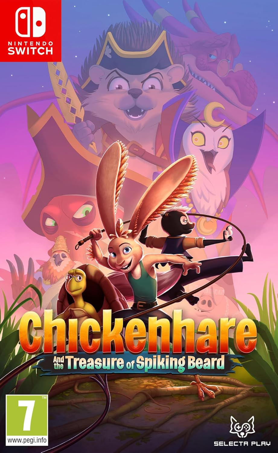 【預售 19/6】NS 雞兔與尖鬍子海盜的寶藏 Chickenhare and the Treasure of Spiking Beard 中/英文  (英文封面) PO0774
