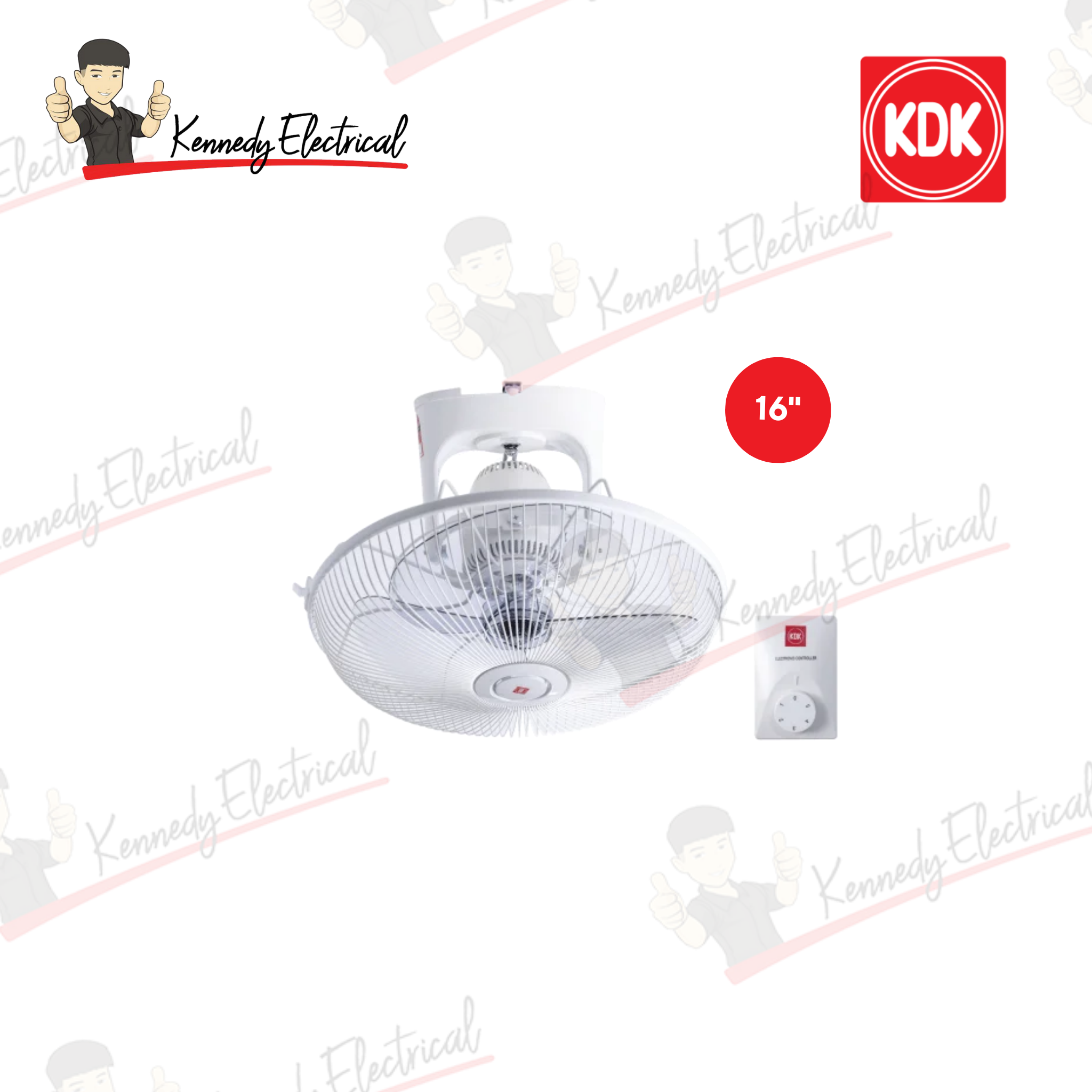 KDK 16" Auto Fan 360 Oscillation (KQ409)