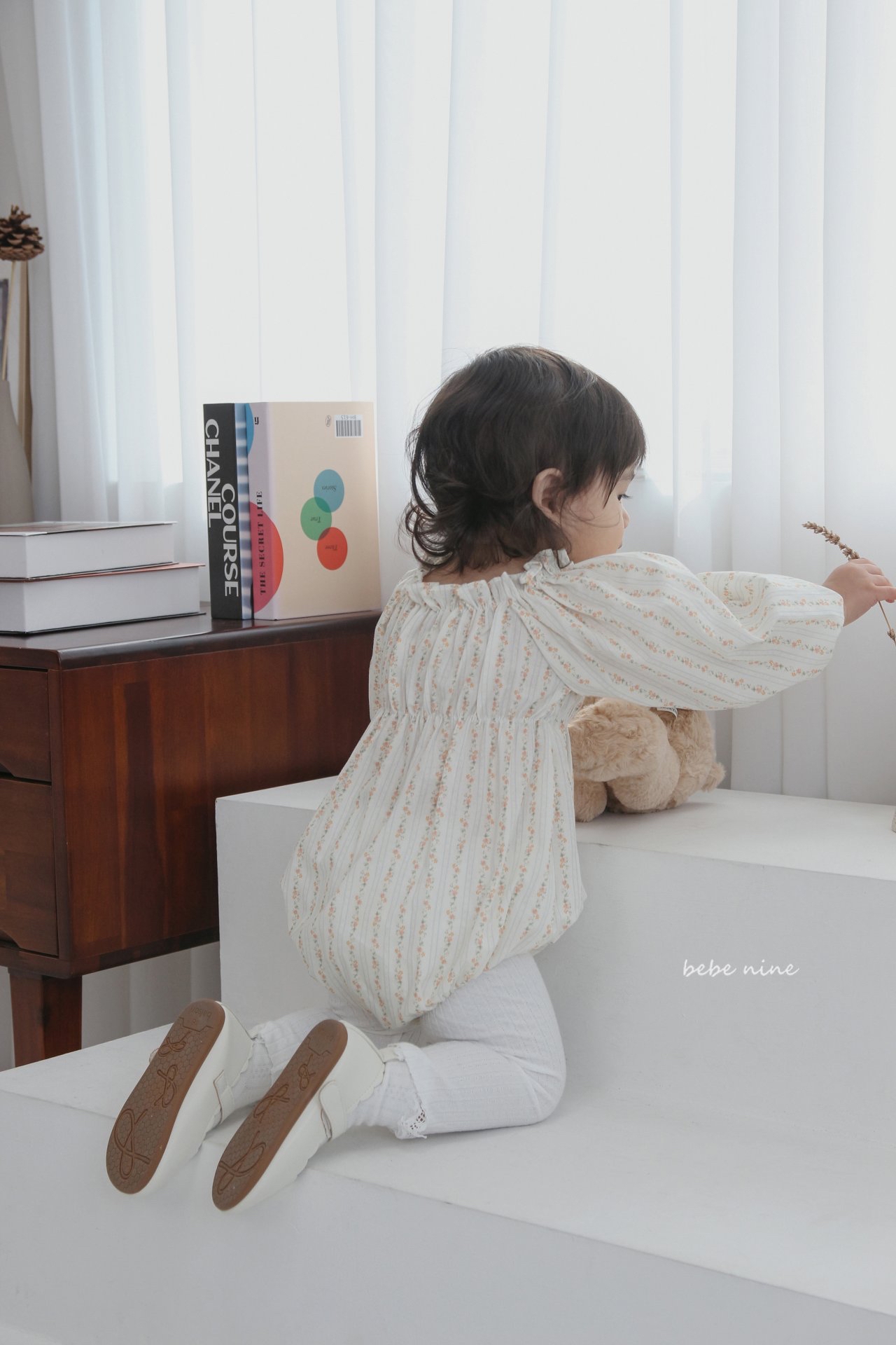 🌸預訂 韓國直送🌸🇰🇷Bebenine兩色碎花條紋寬鬆長袖包屁衣