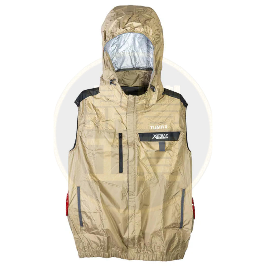 Tumax 24V 卡其色背心風扇衫 淨衫 (L/XL/XXL)