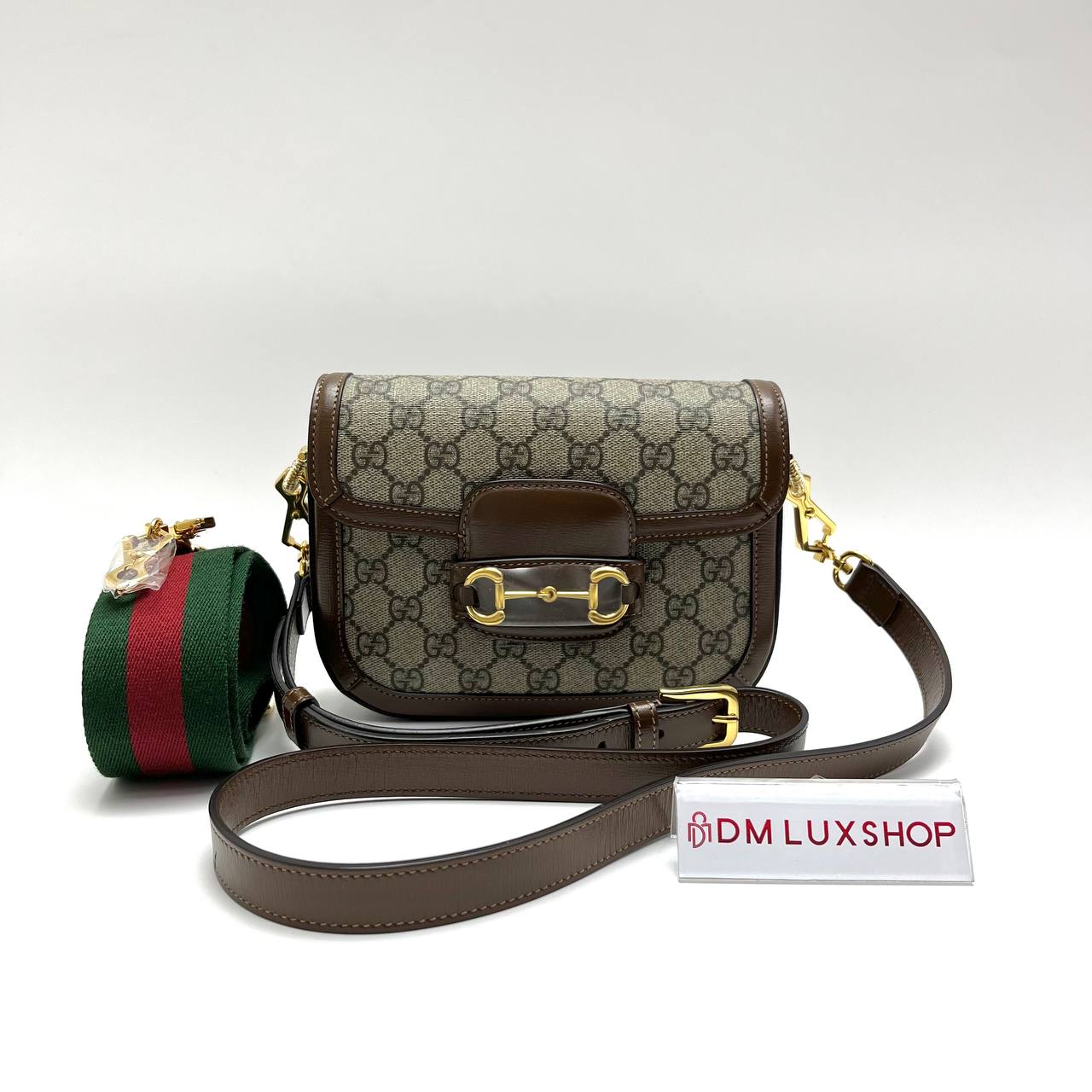 Gucci Horsebit 1955 GG Supreme Canvas Small Shoulder Bag