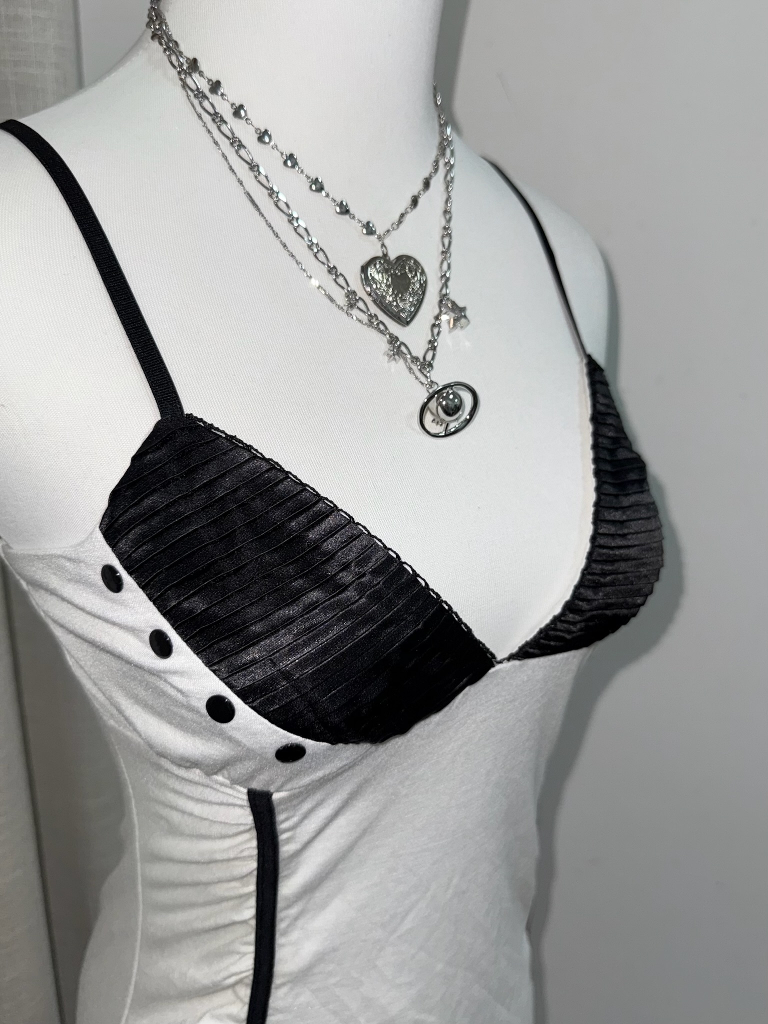 Vintage-Inspired Contrast Piping Mini Bodycon Dress 