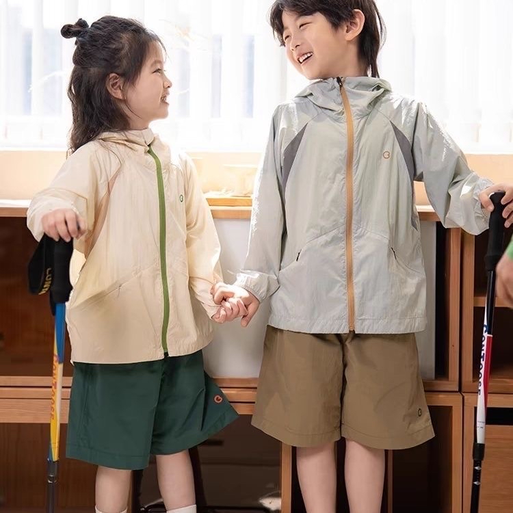 韓款併色拉鍊透氣防曬薄風褸