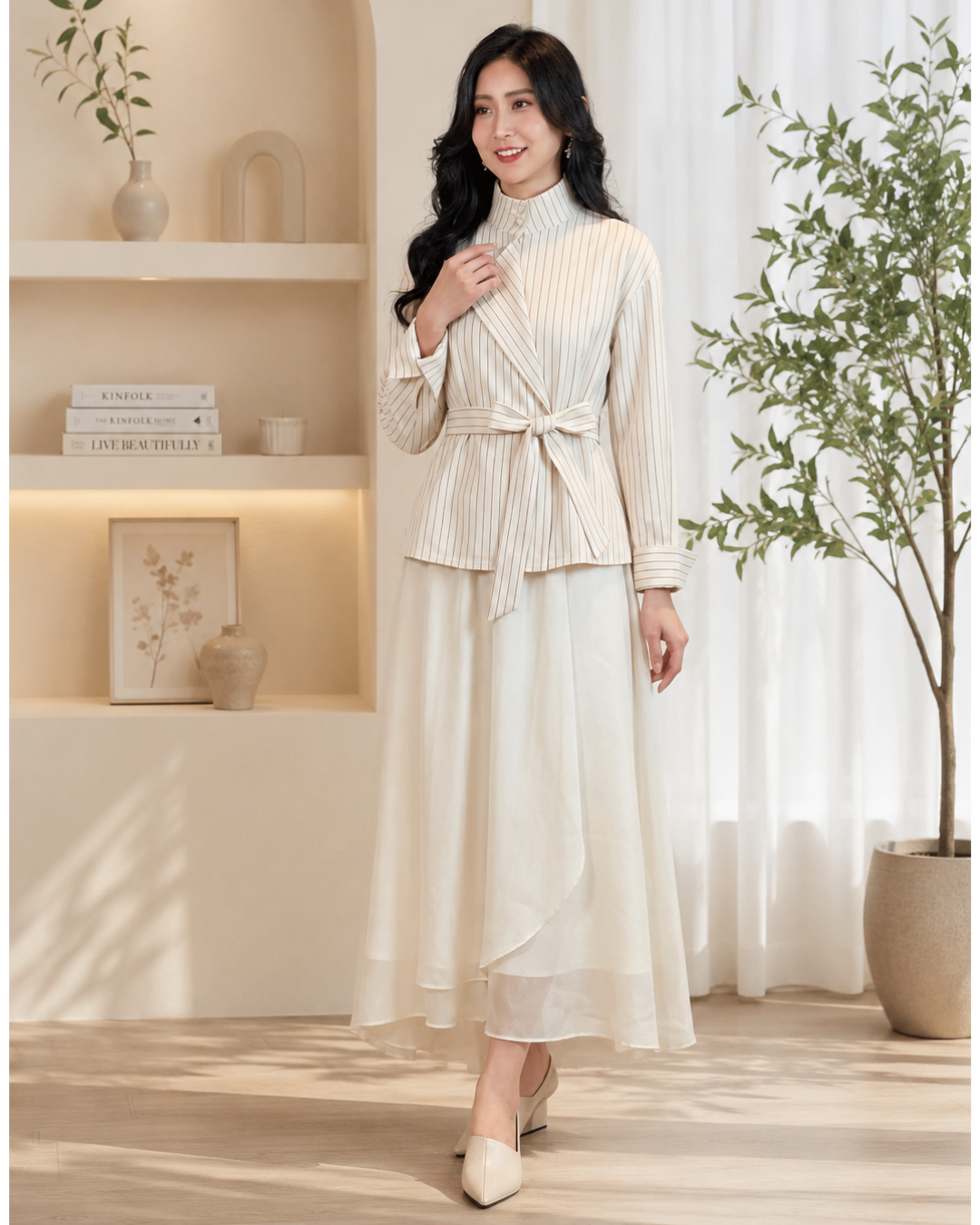 5106 Arabela Classic Striped Blouse
