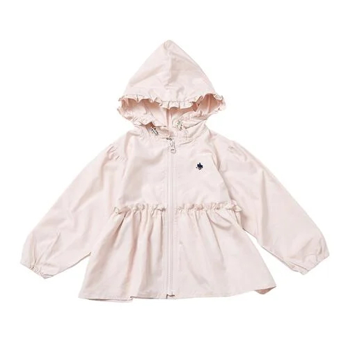 🇯🇵預訂 日本直送🇯🇵Polo Baby標誌刺繡粉紅色荷葉邊連帽外套