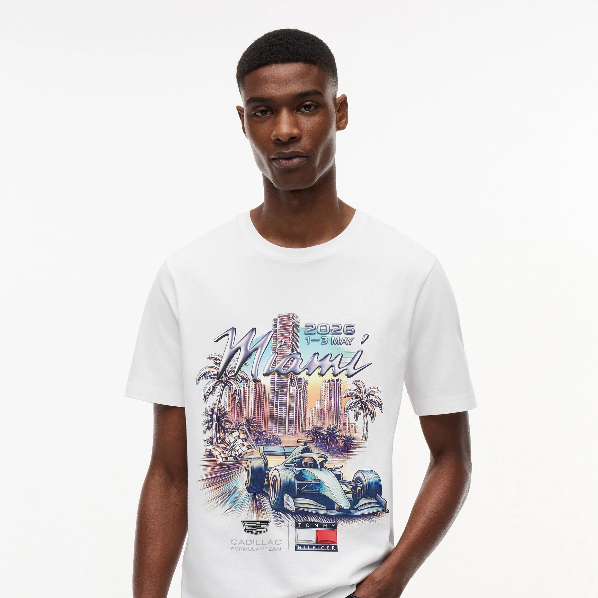 TH x Cadillac F1 Team 凱迪拉克車隊 2026 Miami GP特別版T-Shirt (黑/白) MN00107
