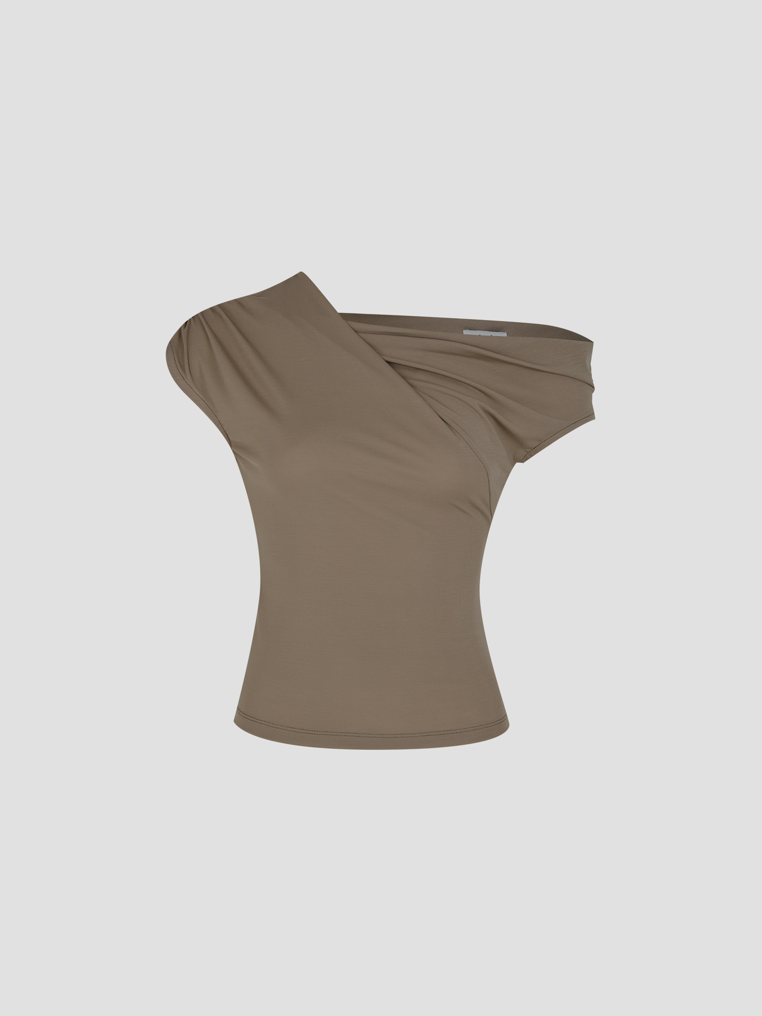 預購_Satva Unbalanced Off-Shoulder T-shirt by Conch