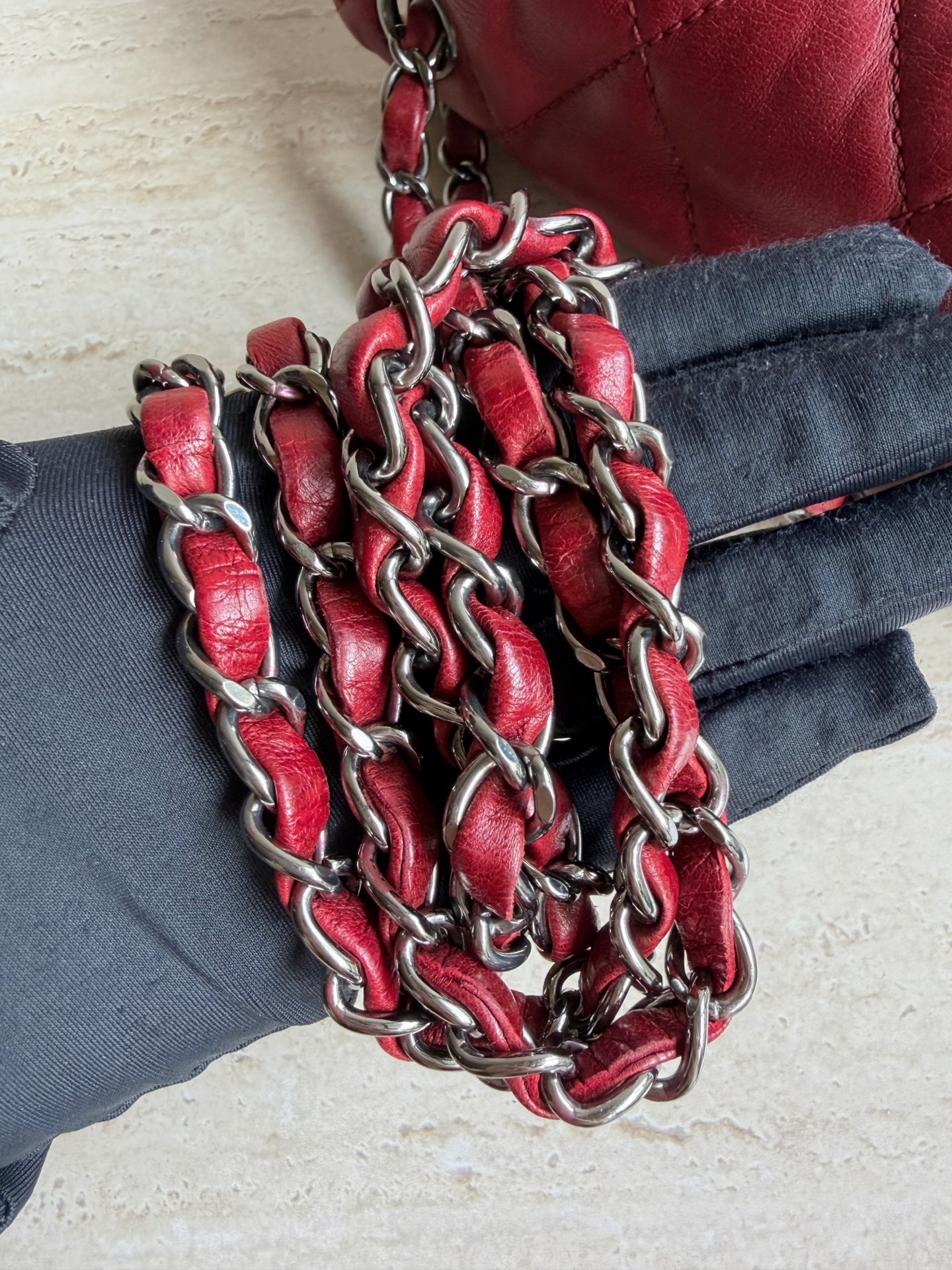 【預訂貨品】Chanel酒紅色泡芙方胖子