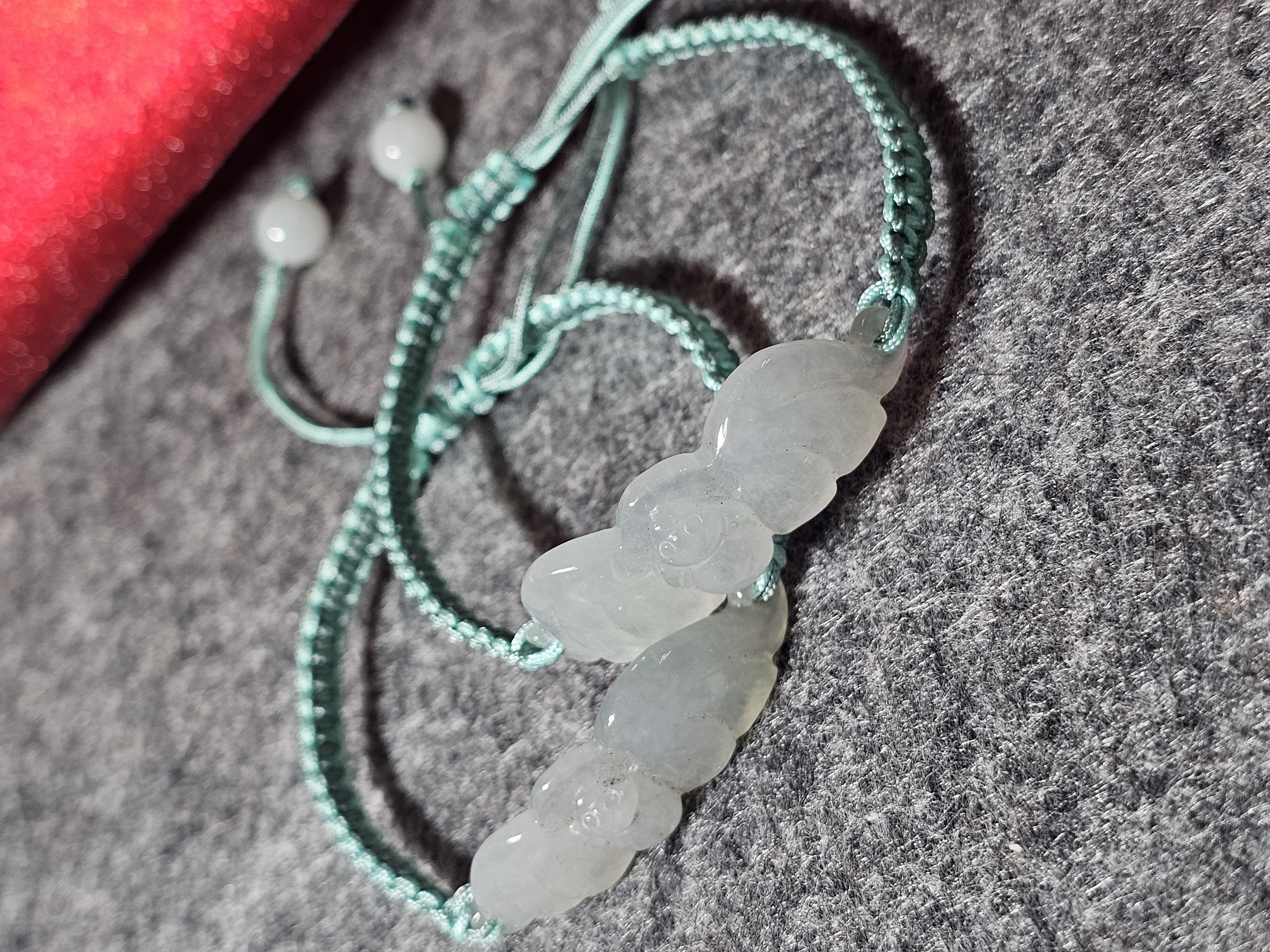 緬甸玉福鼠織繩手鏈