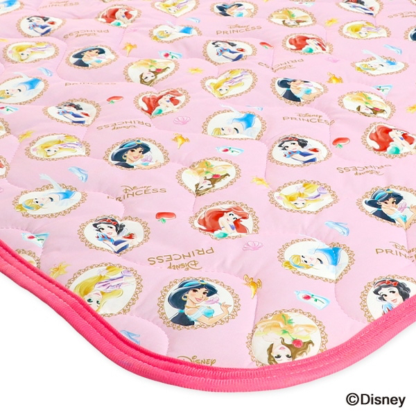 🇯🇵預訂 日本直送🇯🇵Disney公主滿印涼感絎縫床墊70x120cm