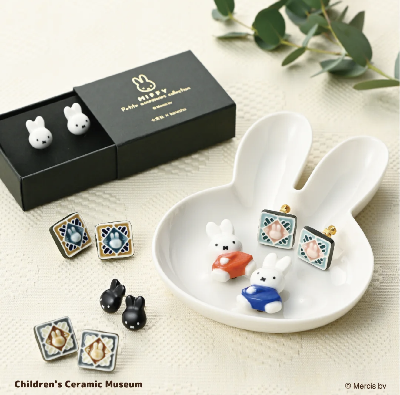 🐰Pre Order  - miffy  "美濃燒" 耳環.  Made in Japan🇯🇵  ( 📦 大約3月底到貨, 若遇到缺貨或其它因素貨期會延遲 ）