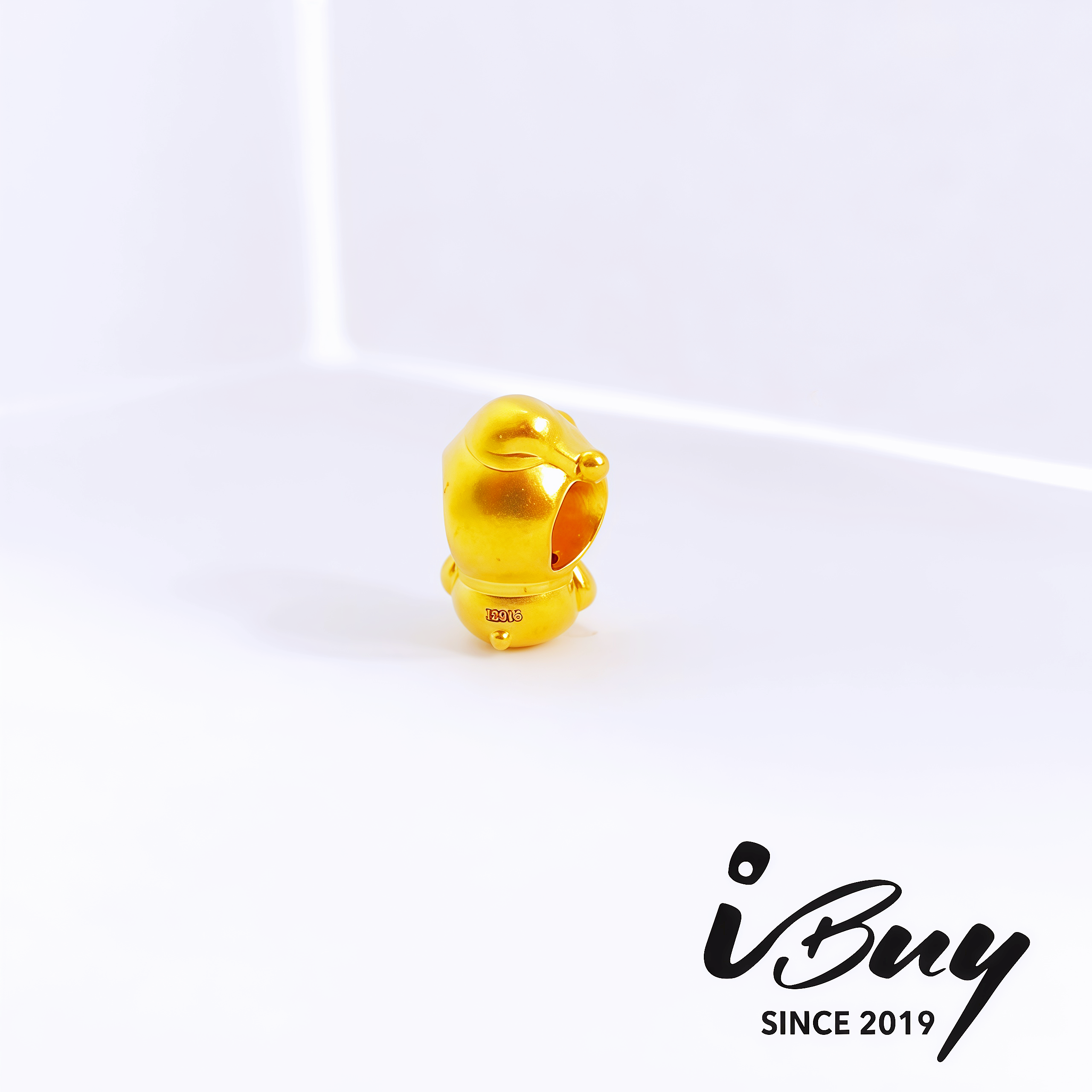 916 HARD GOLD SANTA HAT DORAEMON SPACER BEAD 916 硬金 哆啦A梦圣诞帽串咀