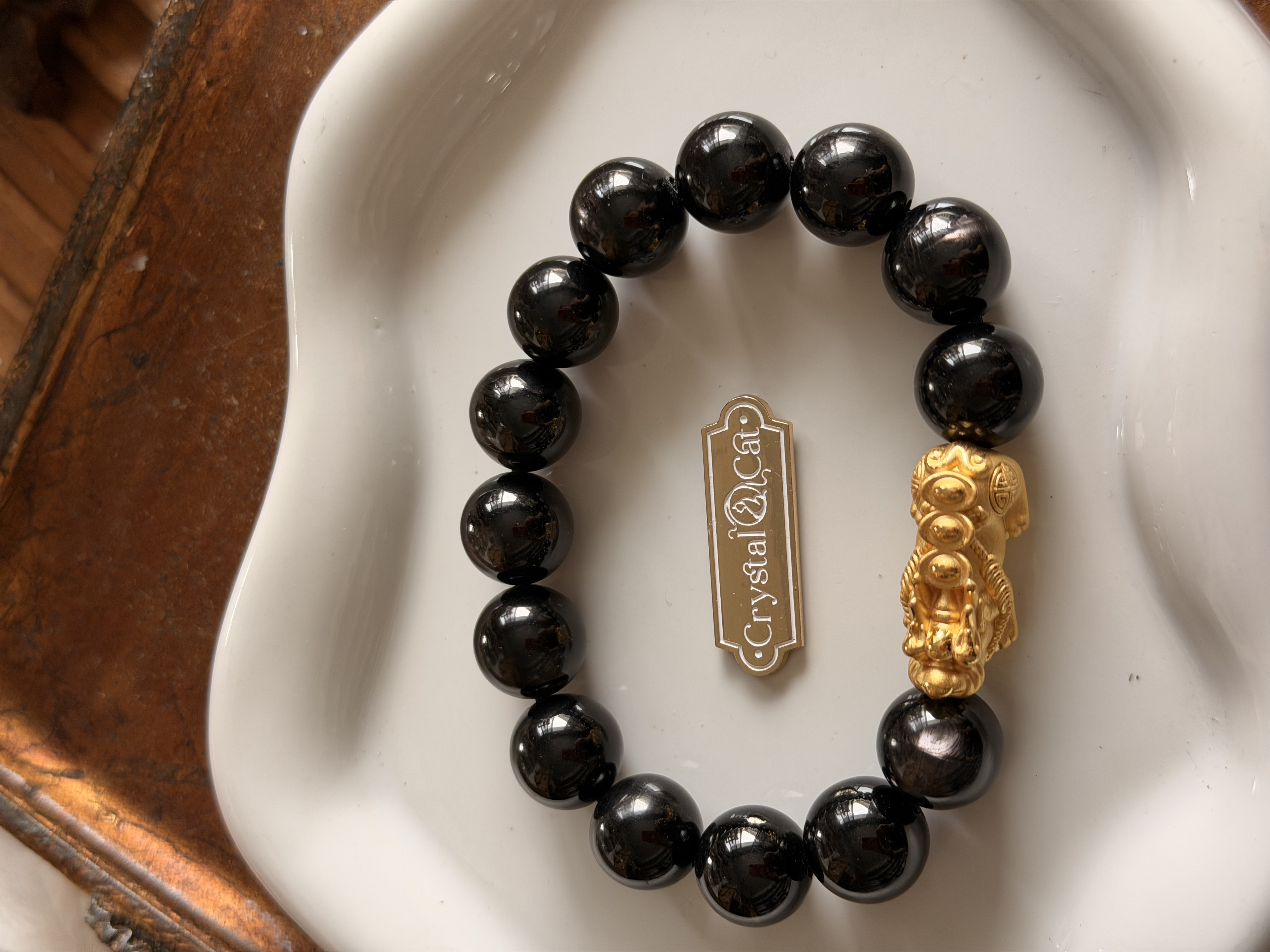 999硬金貔貅襯12mm+金運石