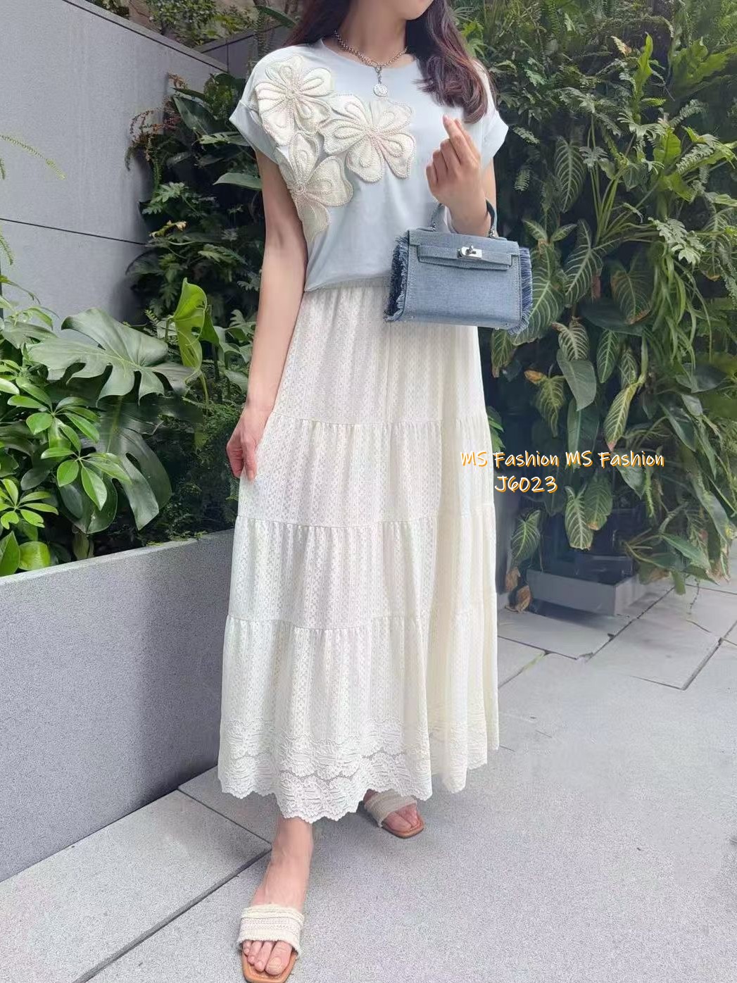 J6023 韓國🇰🇷中長款lace半裙