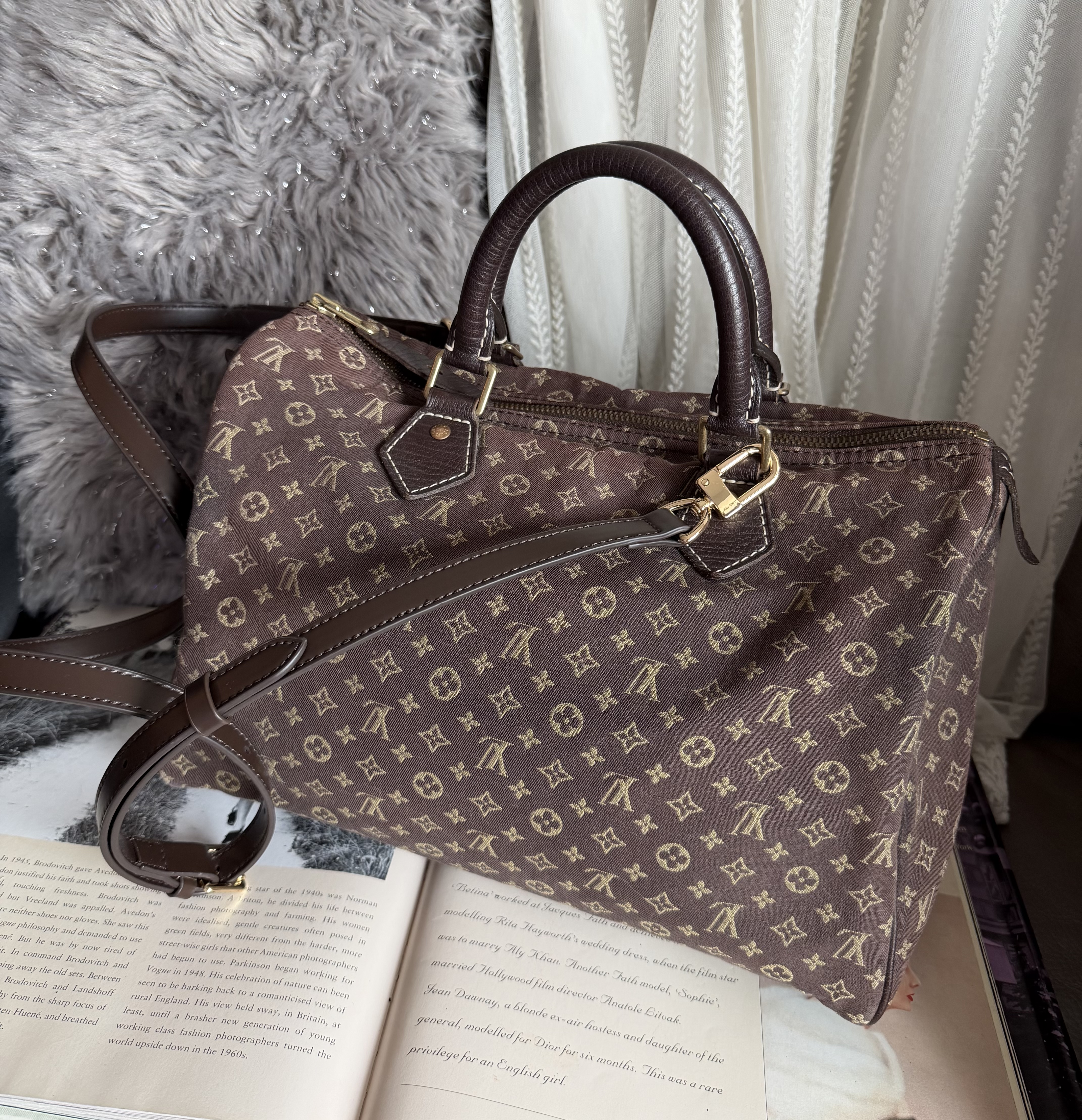 vintage louis vuitton speedy denim monogram bag