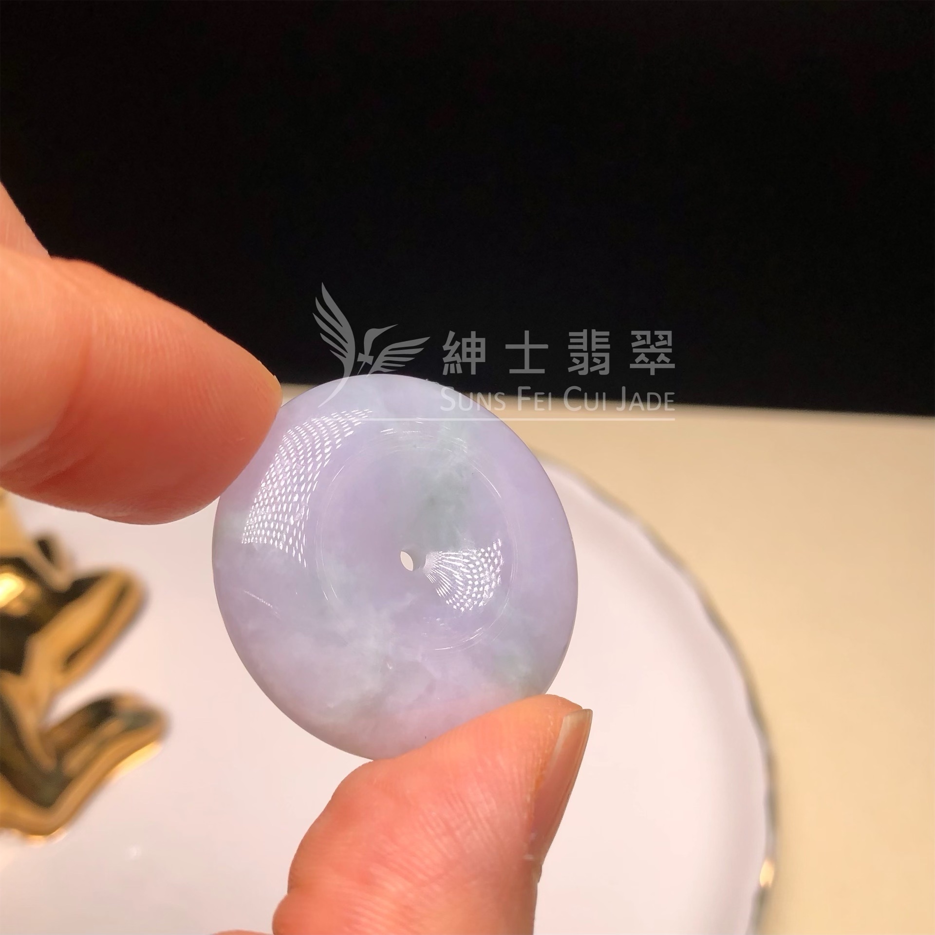 春彩翡翠平安扣 B07865