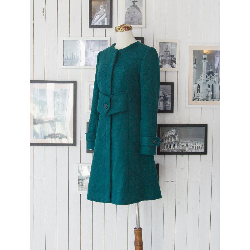 SOLD OUT 1960s MOD Teal Green WInter Coat (FM091)