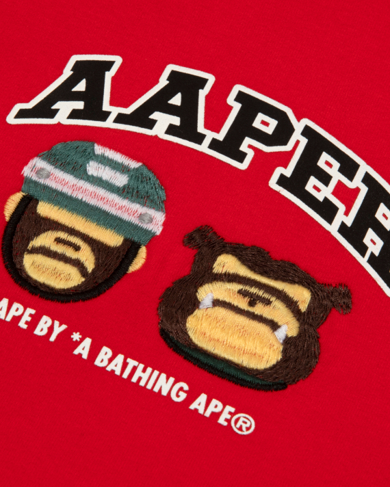 AAPE AAPER embroidered hooded baseball jacket (D395XXR)