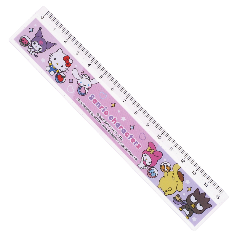 Mix Characters 15cm Plastic Ruler 膠間尺