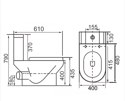 Richford  R668 慳位 24吋 高咀座廁 