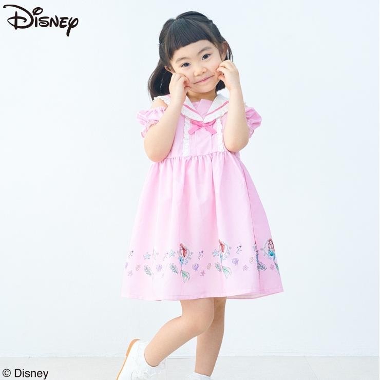 🇯🇵限時預訂 日本直送🇯🇵美人魚印花荷葉邊水手領露肩連身裙