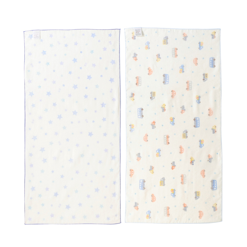 🇯🇵預訂 日本直送🇯🇵日本製Hot Biscuits 春夏款藍色車車新生兒純棉打底八件套