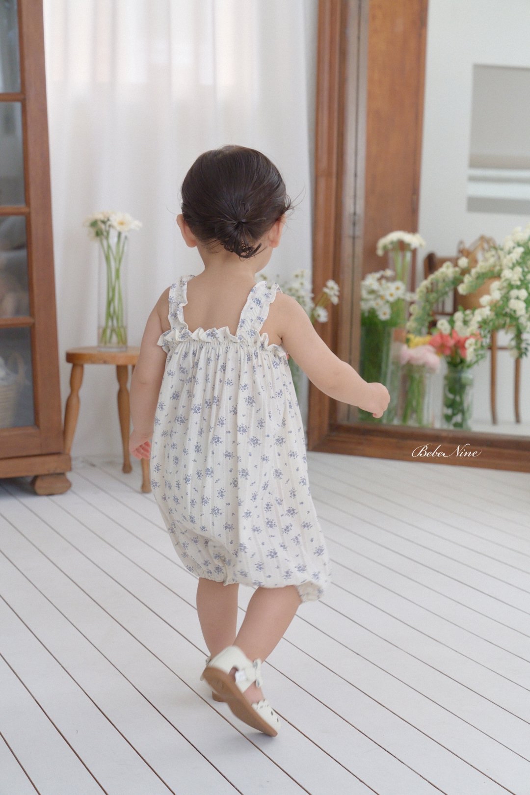 ☀️預訂 韓國直送☀️🇰🇷Bebenine兩色花卉荷葉邊吊帶連身服