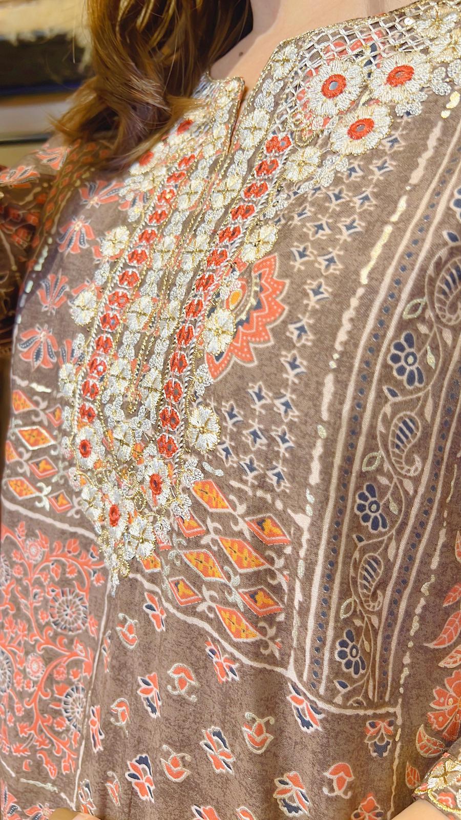 Ash Purple x Grey Set of 2 Kurta + Pants #1006