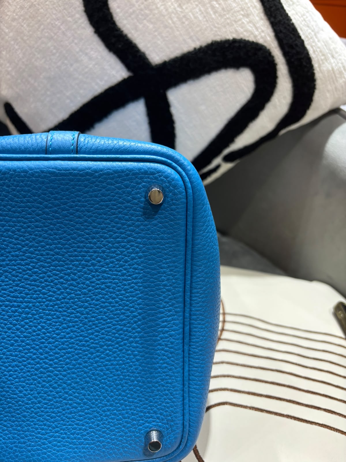 HERMES PICOTIN 18,STAMP A,B3 Bleu Zanzibar 100%Authentic, 98%New ✅key lock✅dust bag✅box