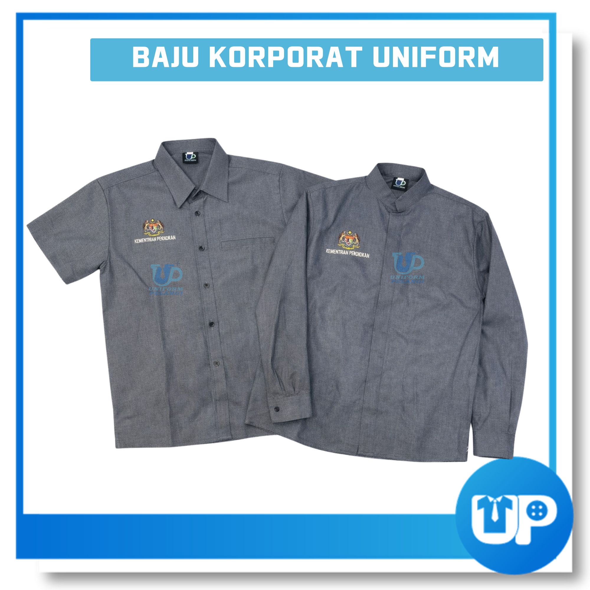 Baju Korporat Denim Soft Latest Design Baju Korporat Denim Lelaki dan Wanita (WITHOUT NAME)