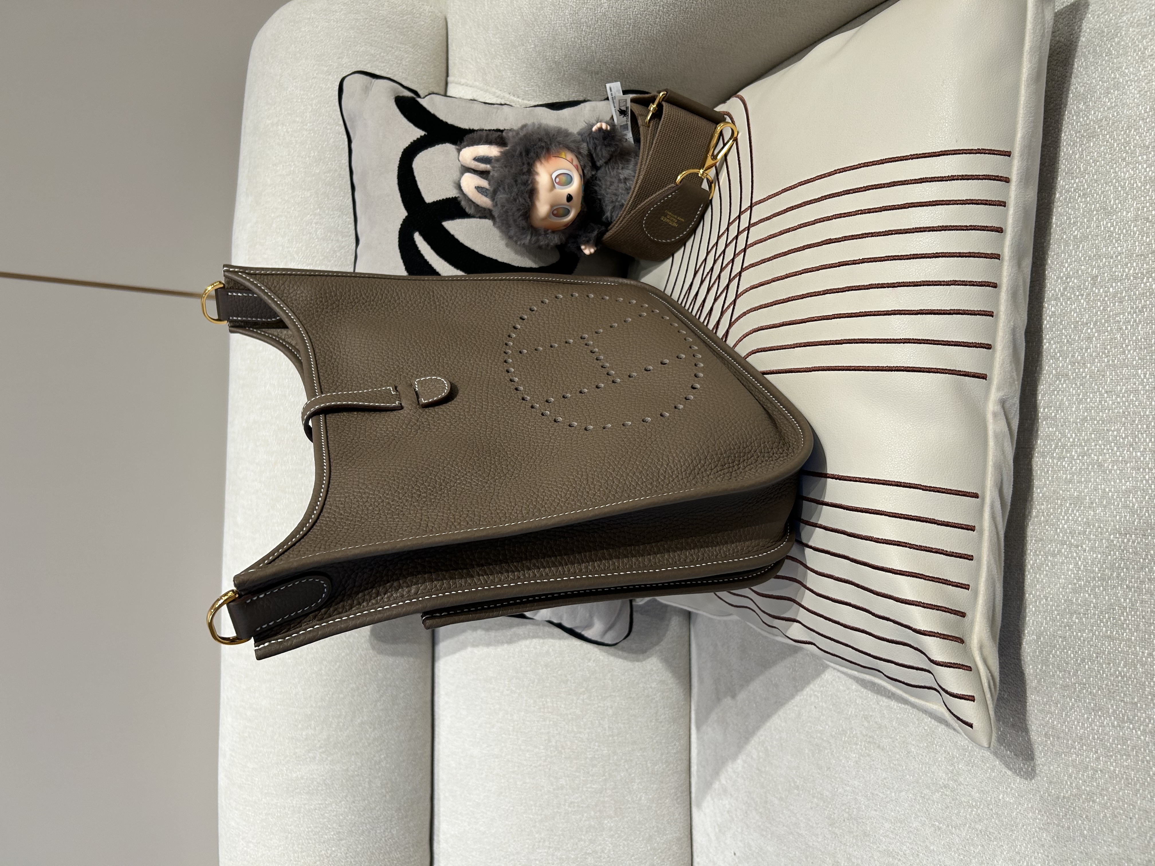 Hermes Evelyne 29 大象灰金扣 Stamp U 100%Authentic, 98%New ✅Dust bag✅Box