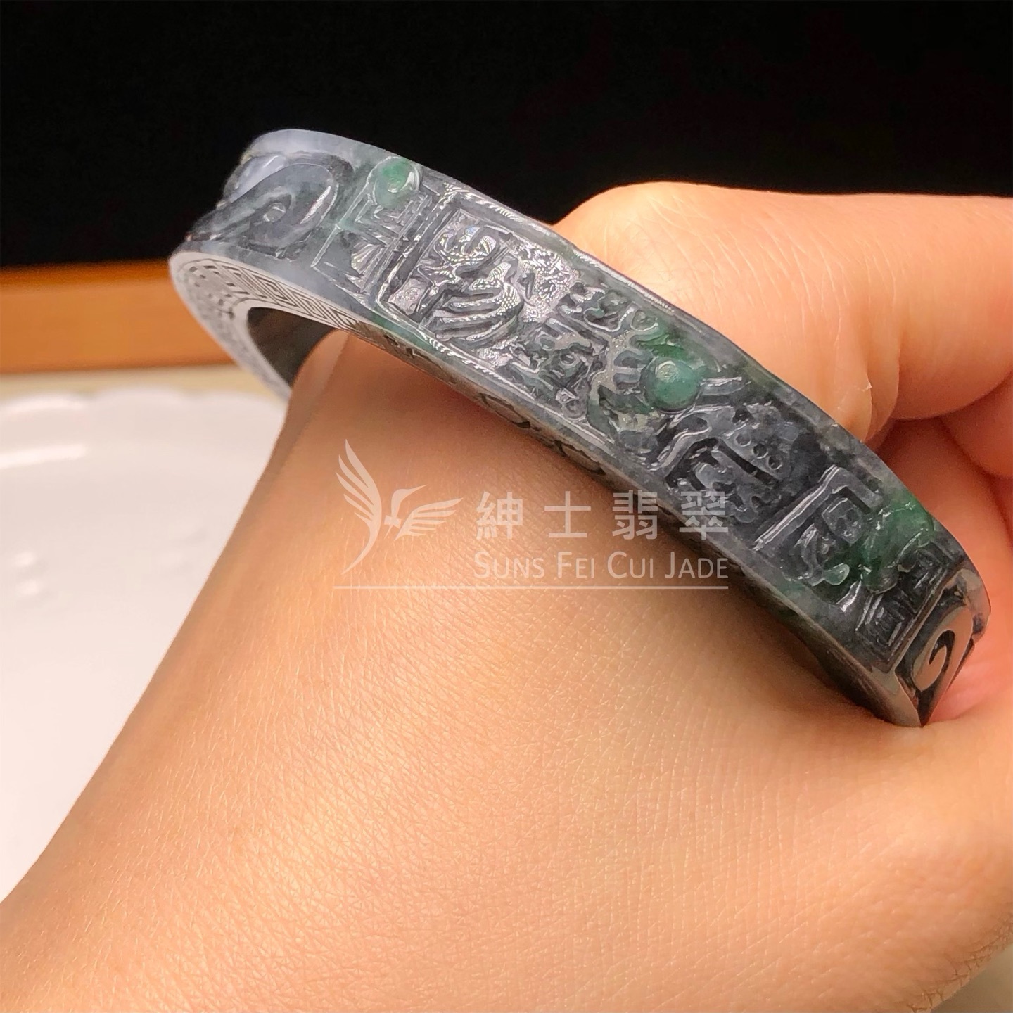 烏雞綠特式鐲58.5mm