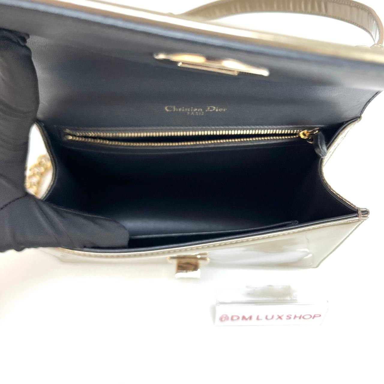 Dior Diorama Metallic Champagne Gold Small GHW
