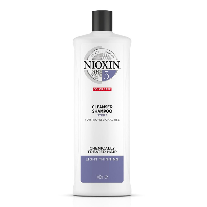 Nioxin 儷康絲 5 CLEANSER Shampoo Chemically Treated Hair Light Thinning 日常豐盈洗髮露 - 中至粗糙 正常至稀薄頭髮及經電染髮質 1000ML
