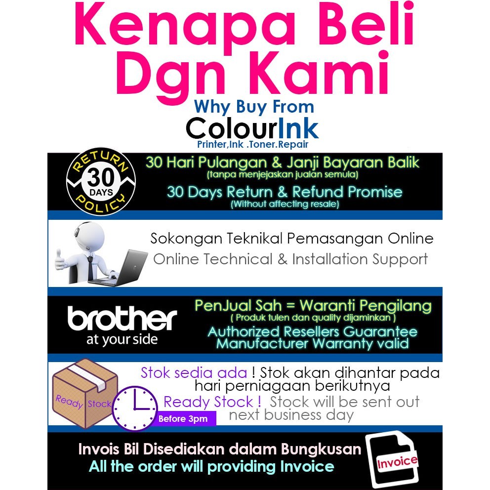 Brother Original Label Film Tape DK11202 ( Black On White) QL700 QL720 QL800 QL820NWB DK-11202/DK 11202