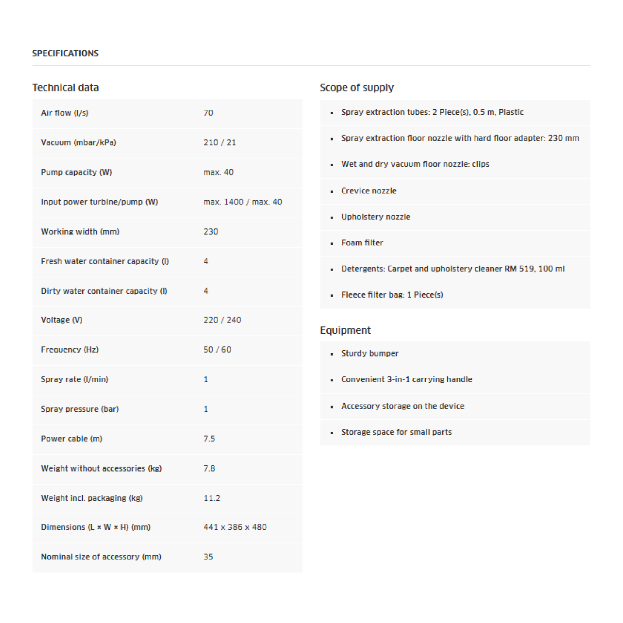 Karcher SE 4001 Spray Extraction Cleaner (SE 4001)