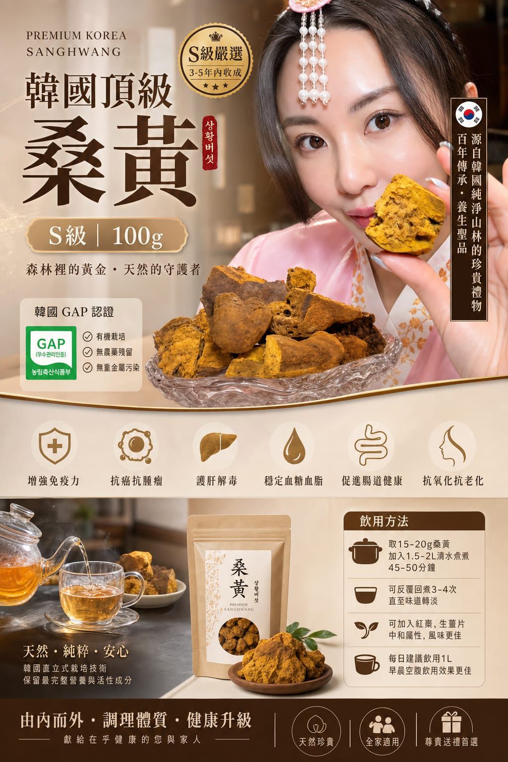 裕美推薦‼️‼️韓國🇰🇷頂級桑黃 S級 100g