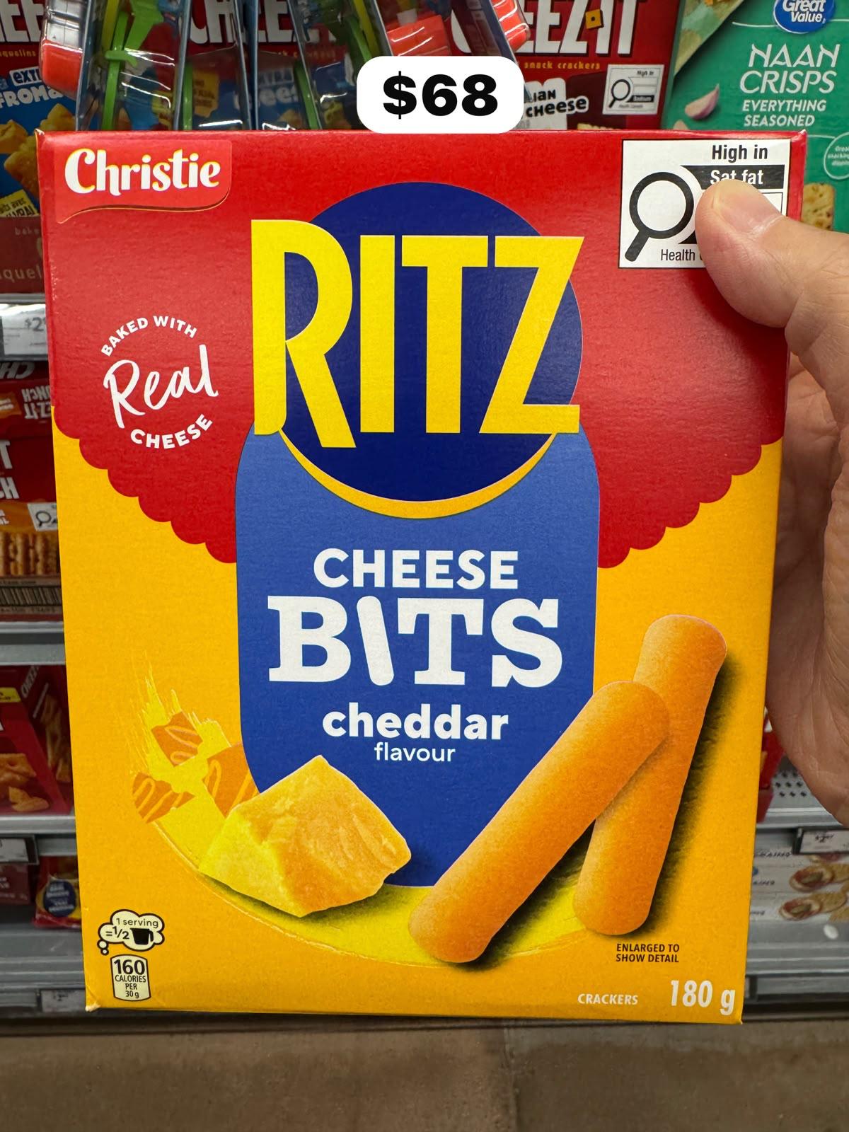 🇨🇦 RITZ Cheese Bits Cheddar Flavour 車打芝士味脆條 180g