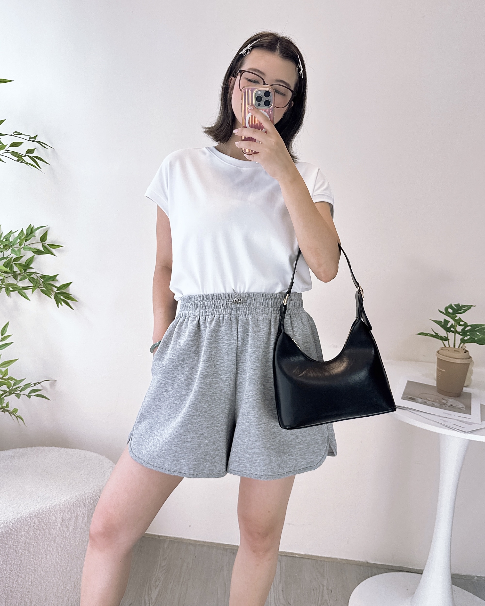 高質滑嘟嘟彈性珍珠棉短褲 3色