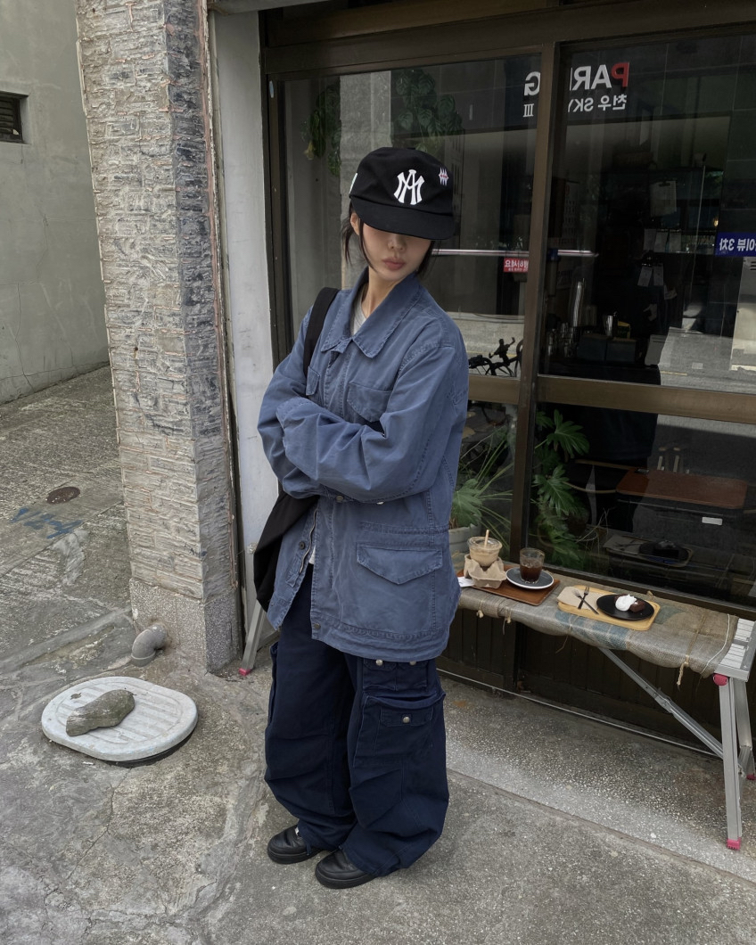 Cotton Wide-Leg Cargo Pants(Unisex)