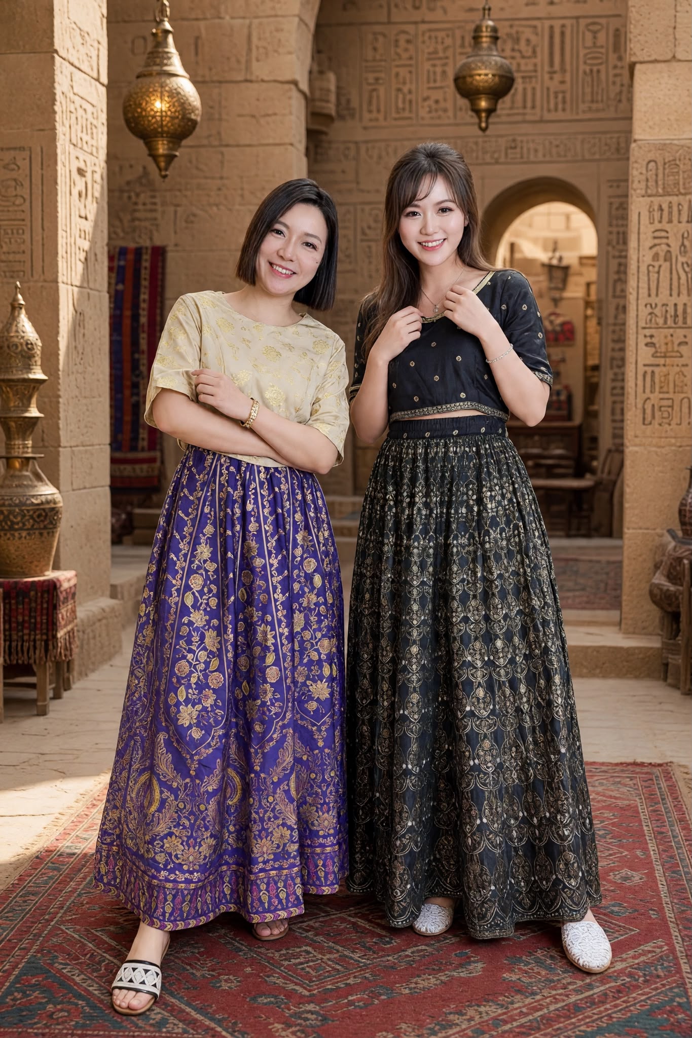 3563 Black Golden Stampling IN Cropped top