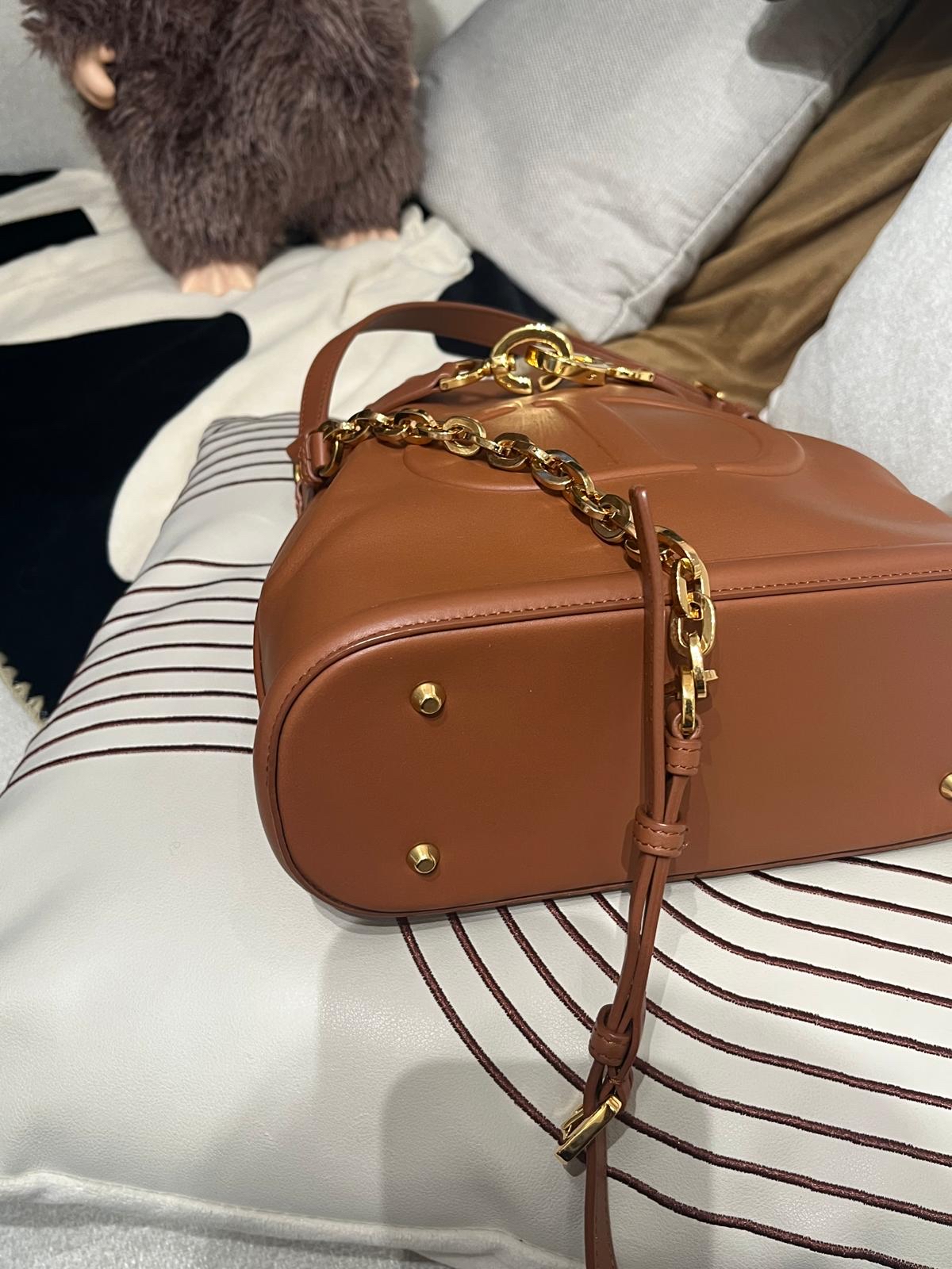 Dior C'EST Christian Dior Calfskin Medium Tan 100%Authentic, 98%New ✅Dust bag