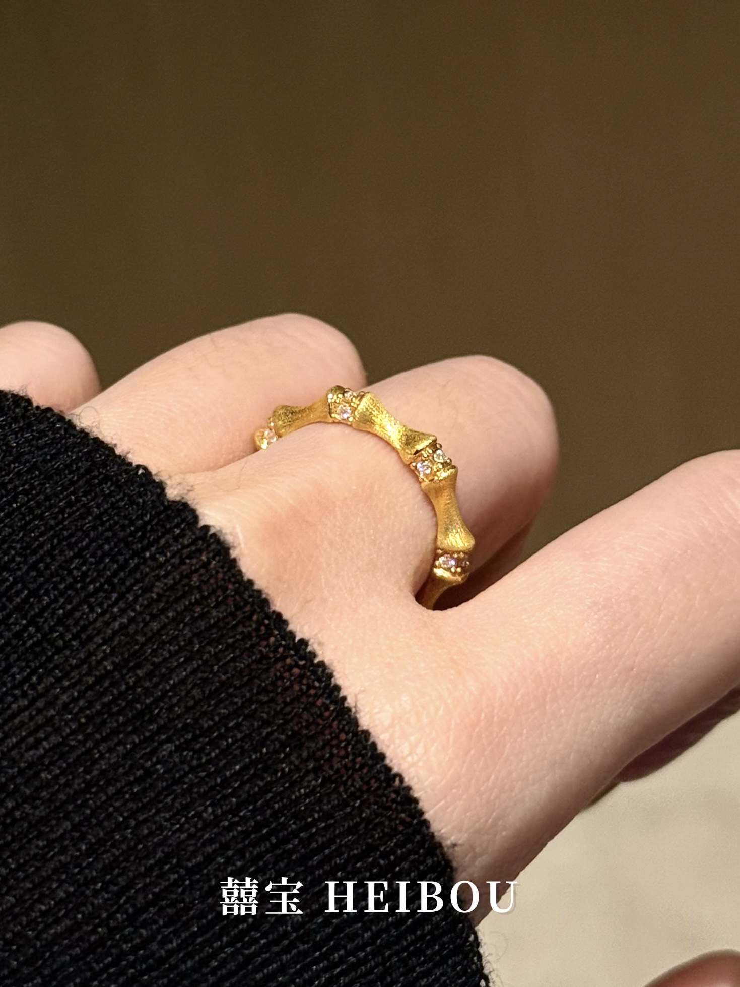 【5D镶嵌】竹节拉丝戒指