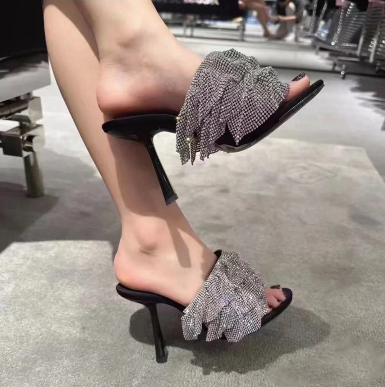 清貨特價✨Alexander wang 10.5cm 滿閃石sandal  Size 35.5-38
